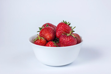 fresh strawberries in a bowl