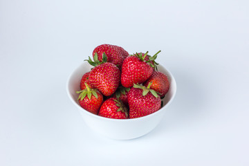 fresh strawberries in a bowl