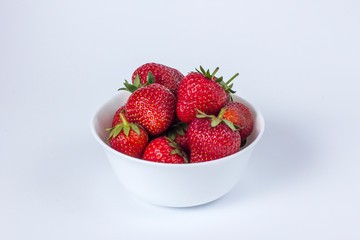 fresh strawberries in a bowl