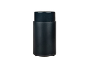 Black plastic jar