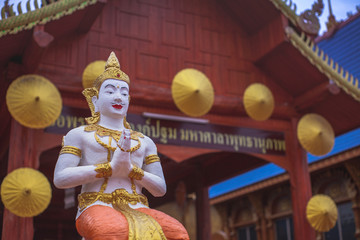 Status in Thai temple Sukhothai 