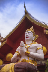 Status in Thai temple Sukhothai 