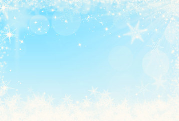 Fototapeta na wymiar Christmas red background with snowflakes frame and Christmas tree