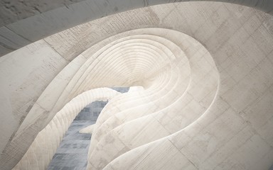 Empty dark abstract concrete smooth interior . Architectural background. 3D illustration and rendering