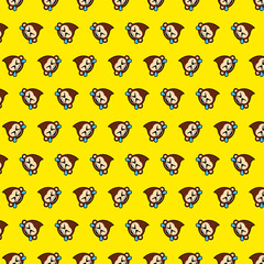 Monkey - emoji pattern 04