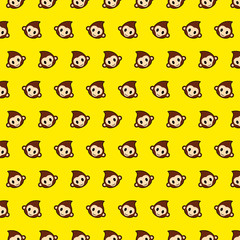 Monkey - emoji pattern 19