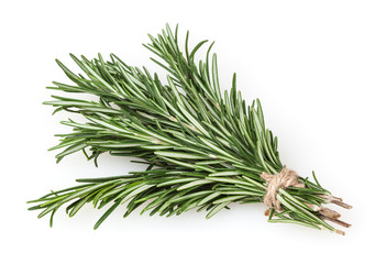 Fresh rosemary bunch isolated on white background - Powered by Adobe