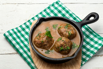 Homemade Albondigas with Spanish sauce