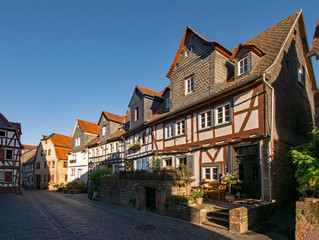 Fototapeta na wymiar In der Altstadt von Büdingen, Wetterau, Hessen, Deutschland 