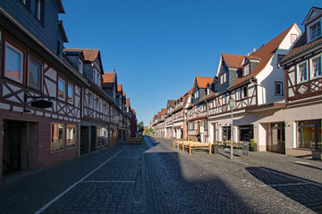 In der Altstadt von Büdingen, Wetterau, Hessen, Deutschland 