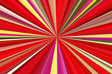 Red abstract rays background. Colorful stripes beam pattern. Stylish illustration modern trend colors.