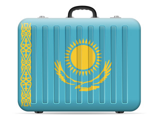 Kazakhstan flag travel suitcase