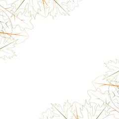 Obraz na płótnie Canvas Hello october vector poster. Illustration of fall leaf texture elements and text design