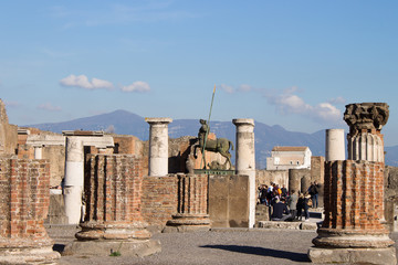 Pompeii is an ancient city buried in 79 AD. from the eruption of Vesuvius