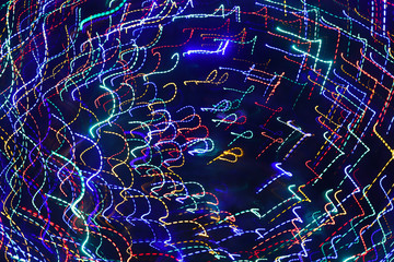 Beautiful fantastic mood photo of a Christmas tree in the night