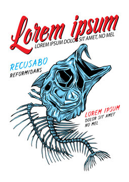 Bass Fish skeleton design