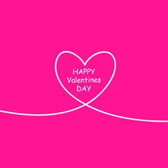 Outline Valentines day for Design, Website, Background, Banner. Heart Silhouette for greeting card or Premium flyer. Best gift. Valentines card with line heart and I Love You phrase. Vector