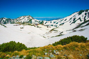 Tateyama mountains in Toyama, Japan. Toyama is one of the important cities in Japan for cultures and business markets.