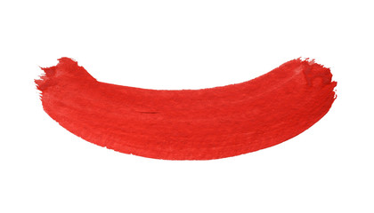 Red stripe. Abstract watercolor handmade. Isolated watercolor illustration for decoration