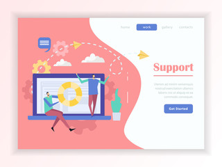 Customer Support Service Landing Page