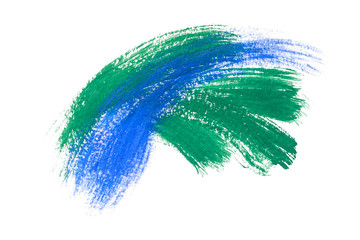 Abstract watercolor of green color. Handmade stain. Isolated watercolor illustration for decoration