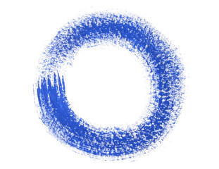 Blue circle. Abstract watercolor handmade. Isolated watercolor illustration for decoration