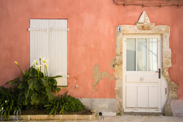 Pink house, Ile de Ré, France
