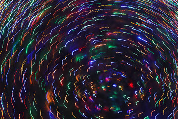 Beautiful fantastic mood photo of a Christmas tree in the night