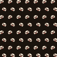 Pug - emoji pattern 01