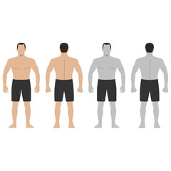 Fashion hero man figure set