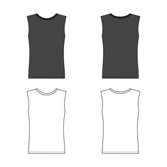 T shirt man template (front, back views)