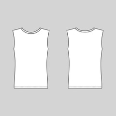 T shirt man template (front, back views)