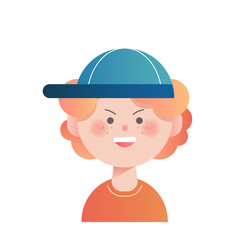 Boy gradient illustration