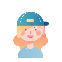 Teenage girl gradient illustration