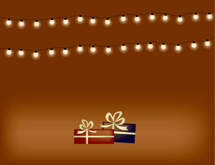 Christmas garland vector illustration. Christmas background