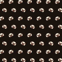 Pug - emoji pattern 24