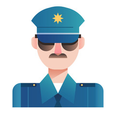 Police gradient illustration