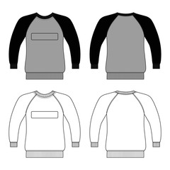 T shirt man template (front, back views)