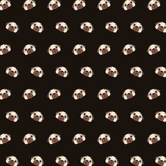 Pug - emoji pattern 32