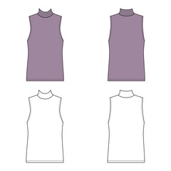 Singlet man template (front, back views)