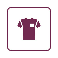 Short sleeve pocket t-shirt icon