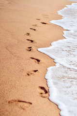 footprints in the sand