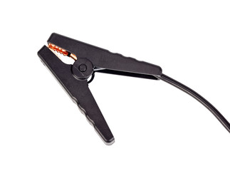 Black terminal for booster or charger car battery