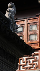 Chinese window wood carving decoration