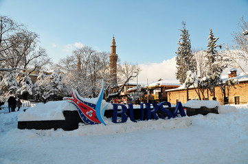 snow covered bursa view