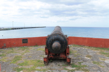 old cannon on the field