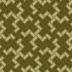 Ancient sacred symbol of the Balinese. Seamless knitted wool pattern