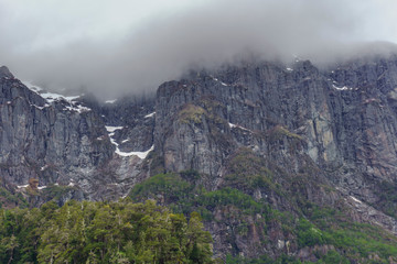 Fototapeta na wymiar Andes Mountain Range Peaks, Nahuel Huapi National Park, Patagonia, Argentina