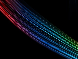 Abstract background with colorful lines at black