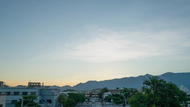Sunrise Timelapse in Santa Marta, Colombia Over The Sierra Navada Mountains